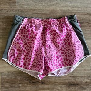 Nike Magenta Leopard Print Athletic Shorts